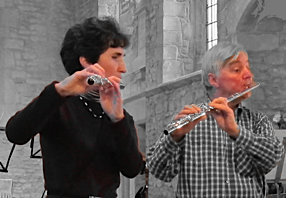 Kate Osborne and Patrick Williams, flutes