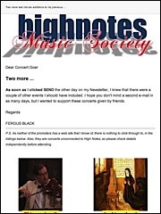 December 2012 High Notes Newsletter